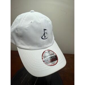 Imperial Golf Hat White Adjustable Golf "E" Flag Logo Cap Mens OSFA New